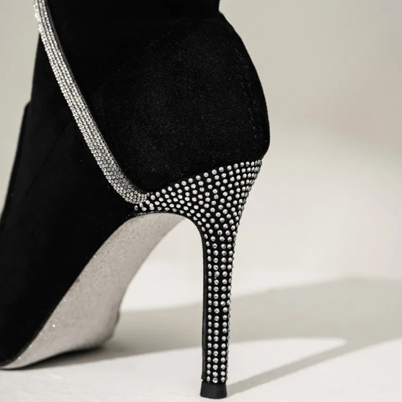 Autumn Winter Fashion Faux Suede Snake Coiled Women Boots Luxury - Picture 6 of 7